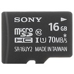 索尼（SONY）16GTF(MicroSD)UHS-1高速存储卡读速70Mb/S（Class10）