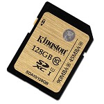 金士顿（Kingston）128GB UHS-I Class10SD高速存储卡（读速90Mb/s)土豪金