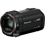 松下（Panasonic）HC-V770M-K 高清数码摄像机 黑色 (20倍光学变焦和高感光度 无线双摄像头)