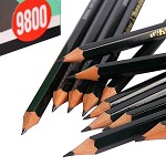三菱（Uni） 9800 三菱铅笔3B绘图铅笔 绘画素描铅笔 多灰度 采用美国上等杉木及石墨结晶制造，不易折断。有１４种硬度可以选择。相关型号：6B、5B、4B、3B、B、HB、F、H、2H、3H、4H、5H、6H 12支/装