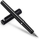 得力（deli）S668EF 发现者系列时尚钢笔/墨水笔 EF尖/明尖钢笔 经典黑