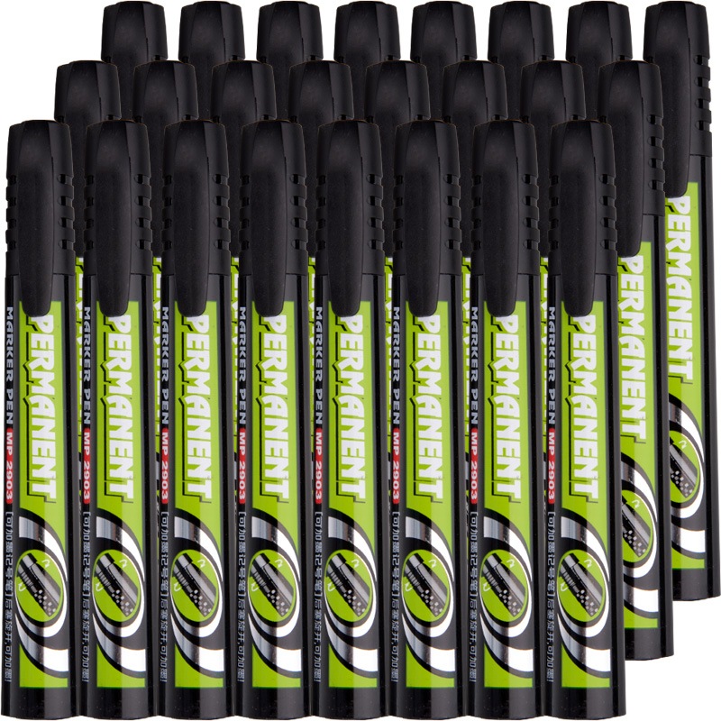 宝克(baoke)mp2903 可加墨记号笔 黑色 中字 24支装