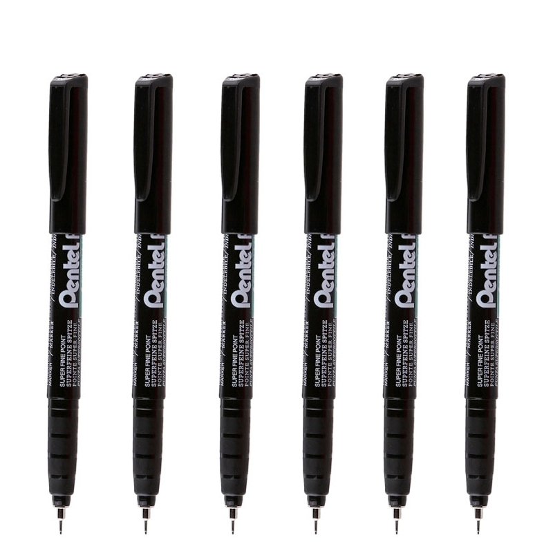 日本派通(pentel)nmf50油性针管绘图钩线笔 无毒速干防水 记号笔 黑色