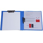 金得利（KINARY）AF605 A4文件夹双夹强力夹资料夹 蓝色