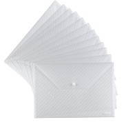 金得利（KINARY）FB330 A4斜纹按扣袋文件袋资料袋 12个装 白色
