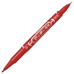斑马（ZEBRA）MO-120-MC 记号笔 小双头记号笔 1支装 红色