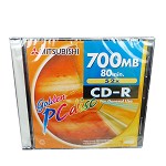 三菱（MITSUBISHI）星球系列 52速 CD-R 空白光盘 单片薄盒装 刻录盘