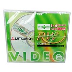 三菱（MITSUBISHI）4速DVD-RW 可重复擦写光盘 空白光盘 10片桶装 刻录盘