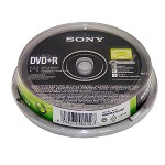 索尼（SONY）DVD+R 空白 光盘 刻录盘 DVD 刻录碟片 10片桶装