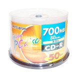 三菱（MITSUBISHI）星球系列 52速 CD-R 空白光盘 50片桶装刻录