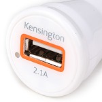 肯辛通（Kensington）k39689车载充电器 2.1A usb车充头 白色