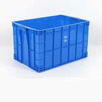 云峰 8582 加厚塑料储物箱叠加堆码575高350周转箱蓝色装货物流箱子