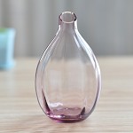 四叶草(SIYECAO) 美式创意精致透明多彩玻璃装饰单个花瓶 紫 色