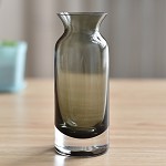 四叶草(SIYECAO) 现代简约 彩色玻璃花瓶 水培圆口瓶 插花器家居