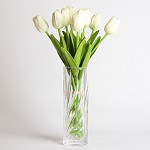 四叶草(SIYECAO) 透明玻璃斜形花瓶 欧式简约花器花瓶 清光 斜形花瓶 清光