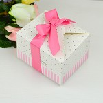柯柯安（KEKEAN） 清新折叠礼品盒  折叠礼物包装盒  饼干盒  粉色款 规格12.5*10*7cm