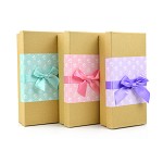 柯柯安（KEKEAN） 清新时尚礼品盒  礼物包装盒 女士钱包盒  丝巾礼盒  粉色款 规格23*10.5*5cm