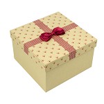 柯柯安（KEKEAN） 大号礼品盒 正方形礼品包装盒 生日礼物包装盒  红色丝带 小号19*19*12cm