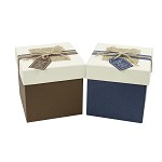 柯柯安（KEKEAN） 创意礼品包装盒 加高礼品盒 正方形生日礼物盒  蓝色底款 小号12*12*13cm