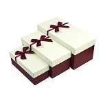 柯柯安（KEKEAN） 编织纹理长方形礼品盒  长条水杯礼物盒  生日礼物包装盒  米白盖款 大号29*13*13cm