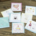 柯柯安（KEKEAN） 韩版可爱小卡片礼物卡生日卡留言卡祝福贺卡带信封 元素手绘系列