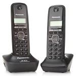 松下（Panasonic） KX-TG12CN-2 数字无绳双子机电话机 碳色灰