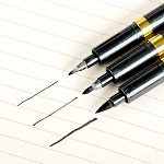 金万年（Genvana）G-0938 书法笔 软笔 签字笔 秀丽笔 毛笔 黑色签字笔 小楷 单只装