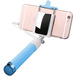 美逸（MEIYI）MY-S8镜面线控自拍杆 自拍神器 适用于苹果 三星 华为等 兼容iOS及安卓系统 蓝色