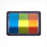 齐心（COMIX）D7010 荧光膜抽取式标签 44*20mm 3条全色 颜色随机
