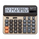 齐心（COMIX）C-2735 电脑按键普通计算器 土豪金