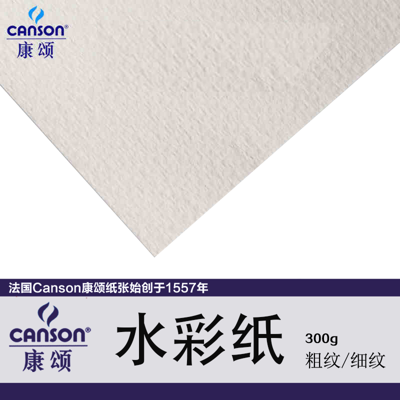 康颂（CANSON）8K巴比松水彩纸专业美术绘画纸 300g 270x390mm 20张/包_政府企业电子采购平台