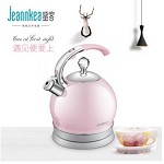 鉴客 (jeannkea）艺术水晶玻璃球设计钢琴烤漆热水壶 2.0L JKGH-A105 粉红色