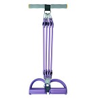 凯速 拉力器仰卧起坐器 脚蹬拉力器 拉力绳 收腹器 臂力器 可拆卸多功能男女士健身器材 紫色三用拉力器