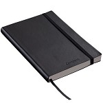 齐心（COMIX）C8002 Compera A5皮面笔记本 优质PU封面米黄纸张 黑色 154页