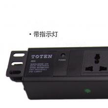 图腾（TOTEN）PDU机柜电源插座 12位 32A输入 10A输出 黑色