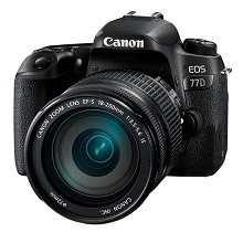 佳能（Canon）EOS 77D 单反套机 2420万像素 CMOS APS画幅 F5.6 3.0 ISO 100-25600 SD卡；SDHC卡；SDXC卡