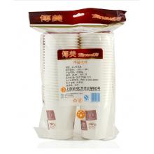 悠米（umi） 传美超厚一次性纸杯250mL 白色 50只/包 20袋/箱