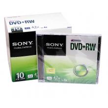 索尼（SONY）DVD+RW 4速 4.7G 可重复擦写 刻录盘 空白光盘单片