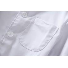 广明 2-1 涤卡中式立领冬装短袖厨师服 次白色（尺寸备注）