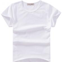 周一 MD001 韩版圆领半袖纯棉白T恤(160-175码)