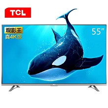 TCL D55A620UL 55英寸4K超高清液晶电视机 3840*2160分辨率 LED显示屏 一年保修 黑色