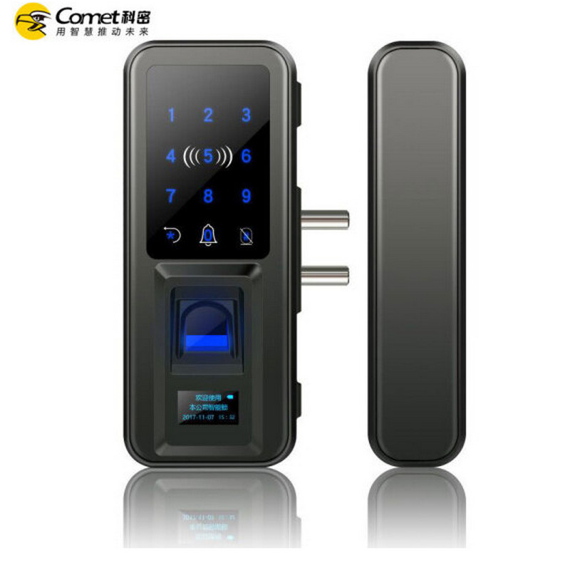 科密(comet) rt-10s 玻璃门指纹锁门禁机 办公室单双开门禁 免开孔