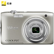 尼康（NIKON）Coolpix A100 便携数码相机（2005万像素 2.7英寸屏 5倍光学变焦 26mm广角）银色