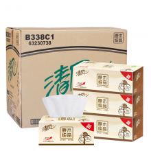 清风 B338C1 盒装原木抽纸 2*200抽/盒 36盒/箱 盒装抽取式面纸