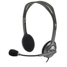 罗技（Logitech） H111 立体声耳机麦克风 黑色