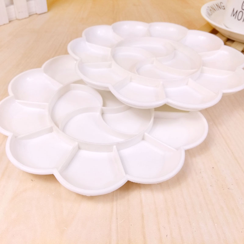 爱华8602 14格梅花圆形调色盘 直径18cm