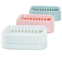茶花（CHAHUA）2213 卫生皂盒 双层沥水网格 单个装 颜色随机