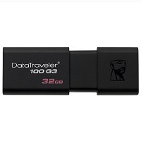 金士顿（Kingston）DT100G3 32GB USB3.0 U盘 滑盖设计 单个装 黑色