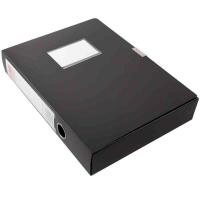 齐心（COMIX）A1249 粘扣档案盒/文件盒/资料盒A4 55mm 单个 黑色
