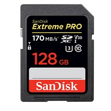 闪迪（SanDisk）128GB SD存储卡 U3 C10 V30 4K至尊超极速版 读速170MB/s 写速90MB/s 捕捉4K超高清
